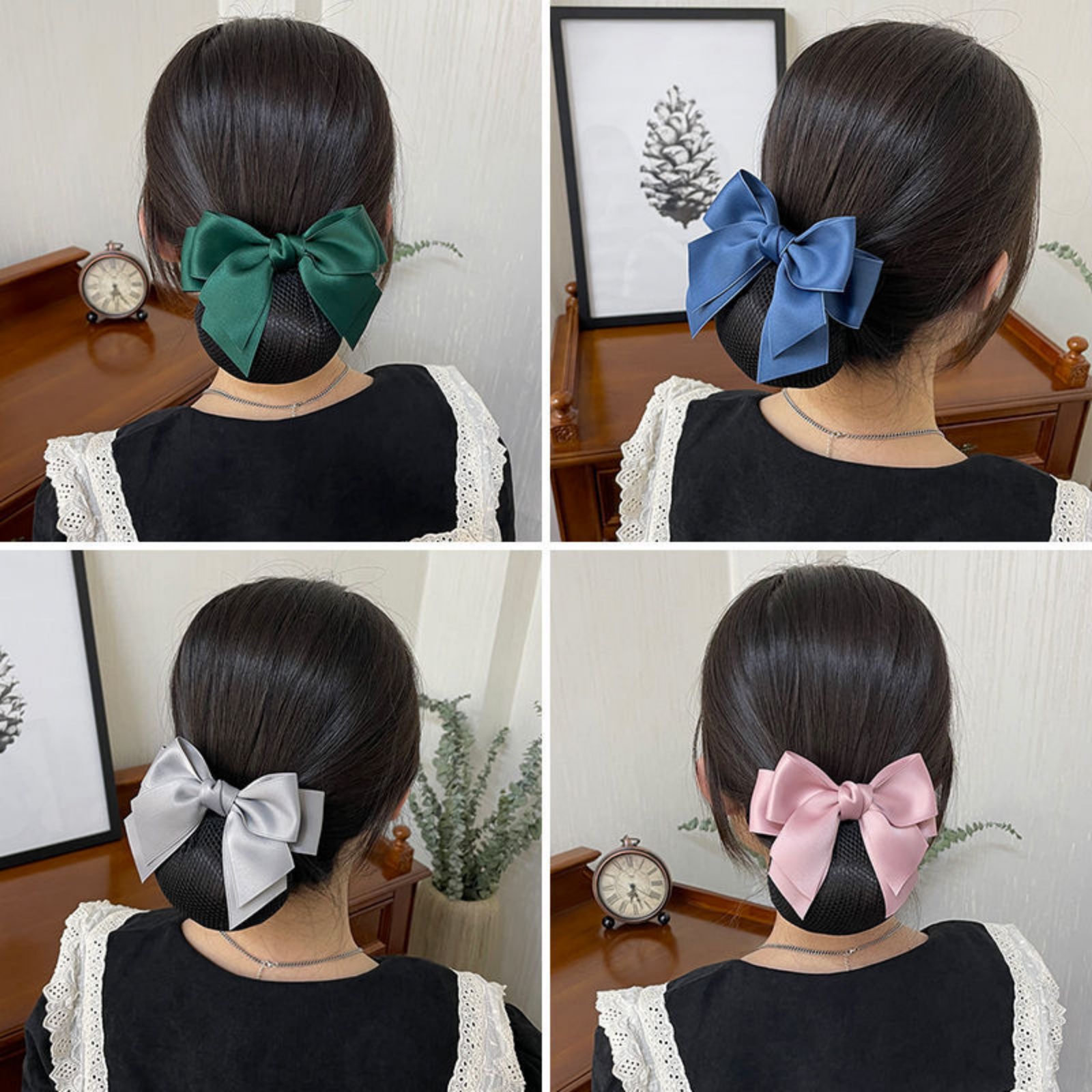1PC Elegant Bow Hair Net for P - Women'S Work Accessories บทวิจารณ์และราคา