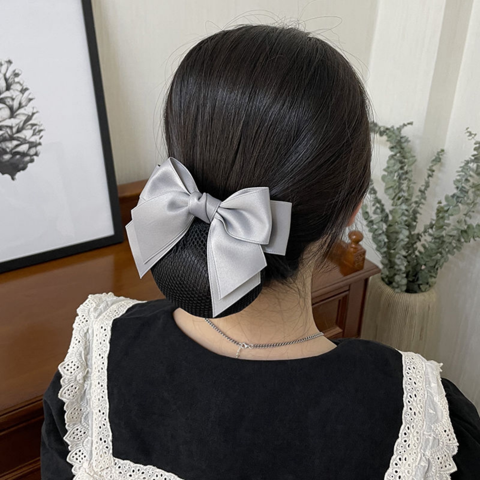 1PC Elegant Bow Hair Net for P - Women'S Work Accessories บทวิจารณ์และราคา