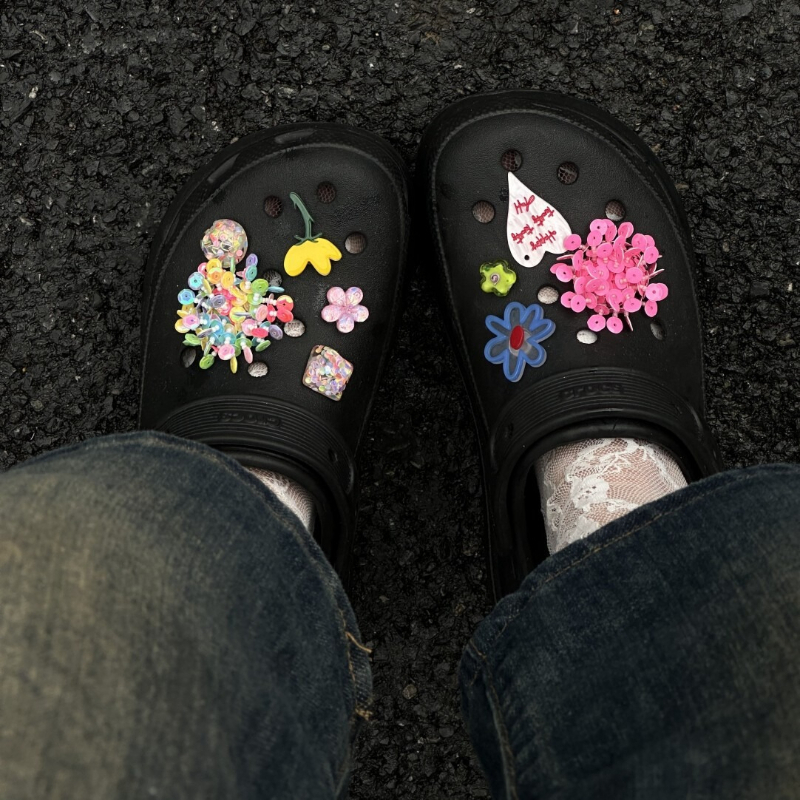Fashion DIY bead flower croc c - Women'S Accessories Crocs บทวิจารณ์และราคา