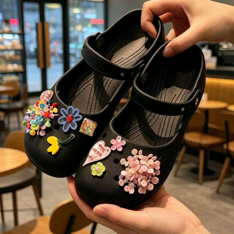 Fashion DIY bead flower croc c - Women'S Accessories Crocs บทวิจารณ์และราคา
