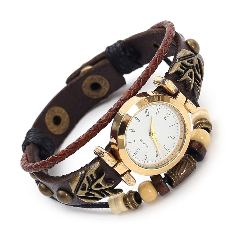 Vintage Leather Quartz Watch H - Women Accessories Pk บทวิจารณ์และราคา
