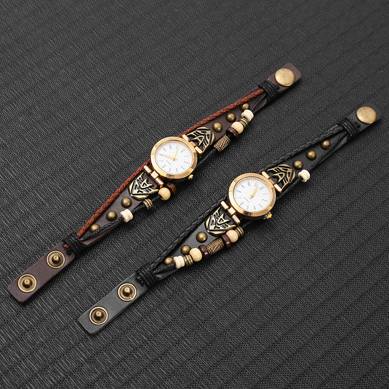 Vintage Leather Quartz Watch H - Women Accessories Pk บทวิจารณ์และราคา