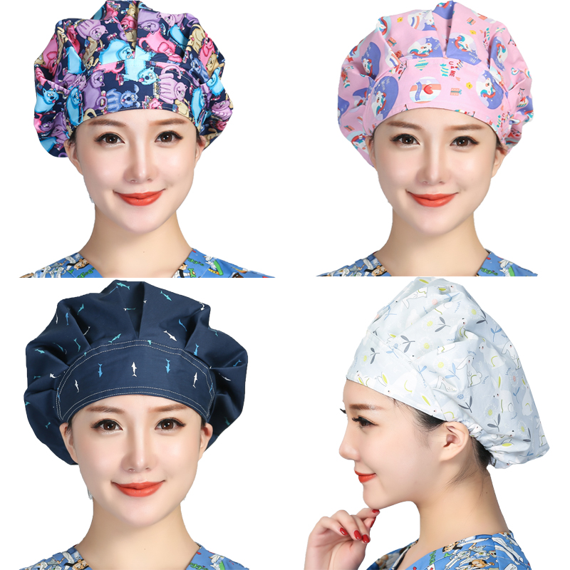 Bouffant Scrubs Hats Cartoon P - Women'S Work Accessories บทวิจารณ์และราคา