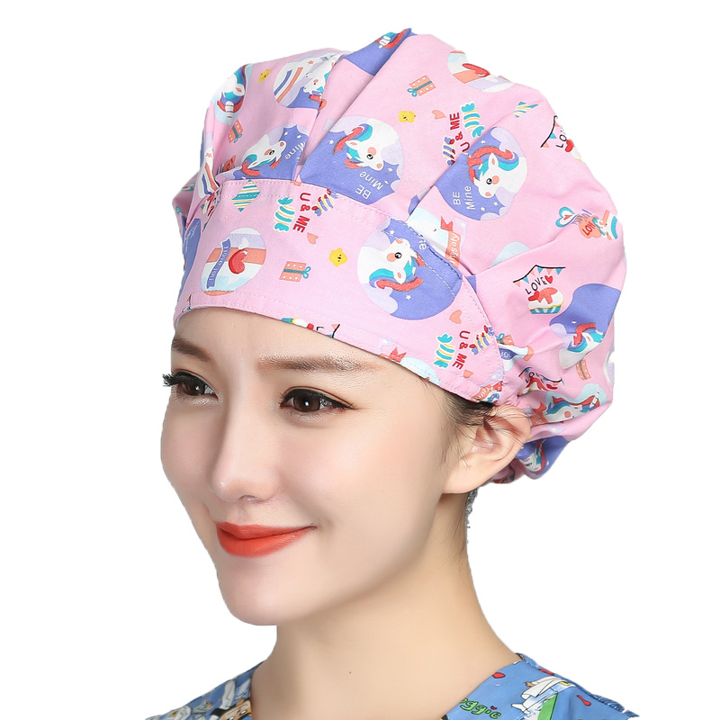 Bouffant Scrubs Hats Cartoon P - Women'S Work Accessories บทวิจารณ์และราคา