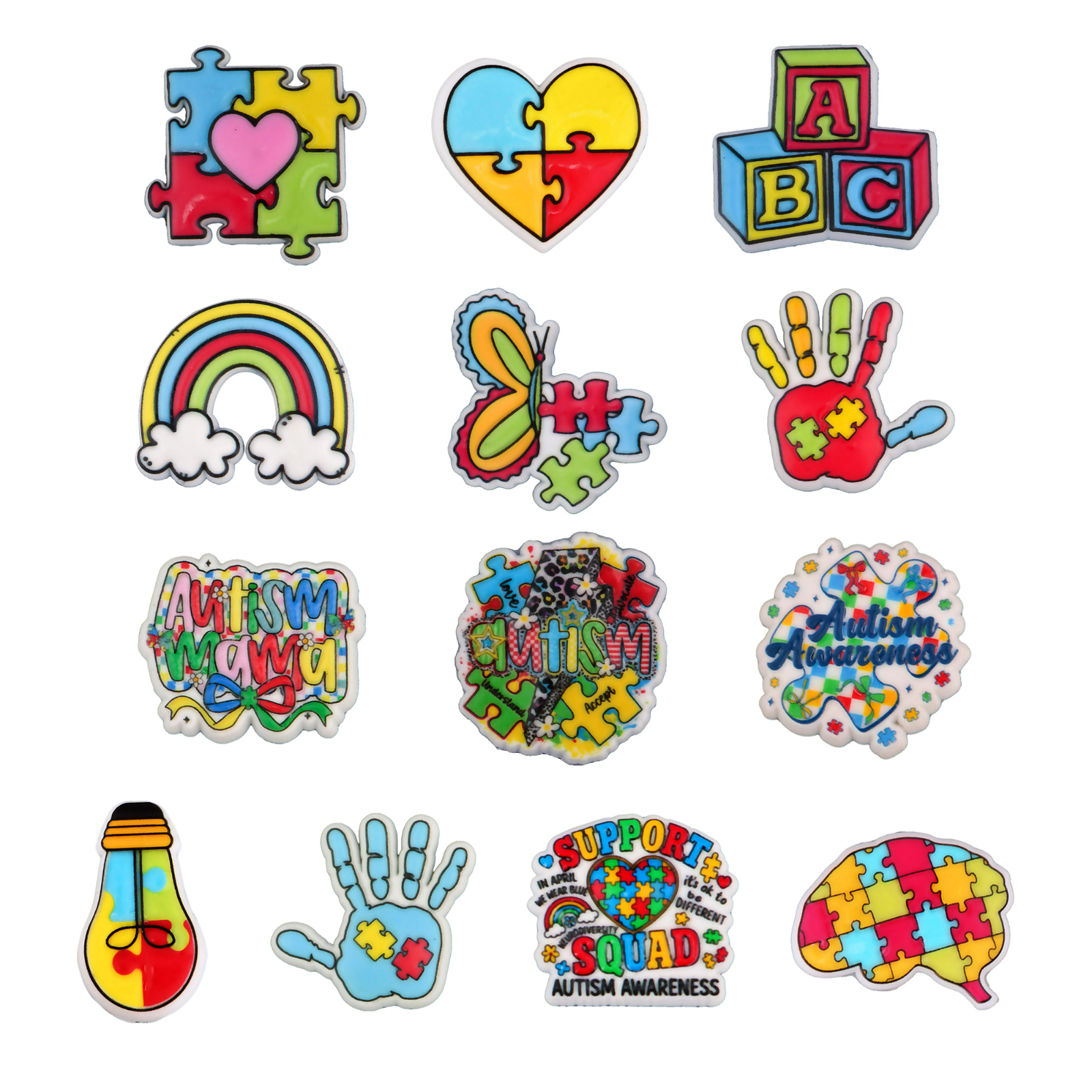 Autism Shoe Accessories  Cute  - Women'S Accessories Crocs บทวิจารณ์และราคา
