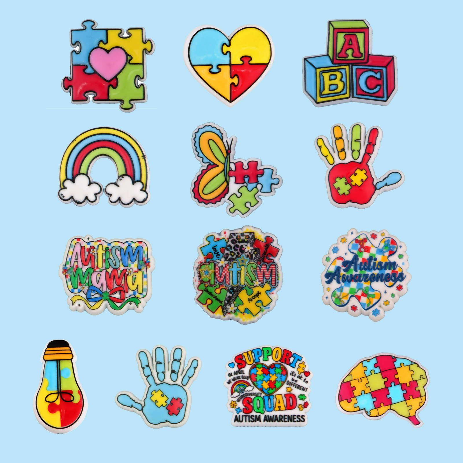 Autism Shoe Accessories  Cute  - Women'S Accessories Crocs บทวิจารณ์และราคา