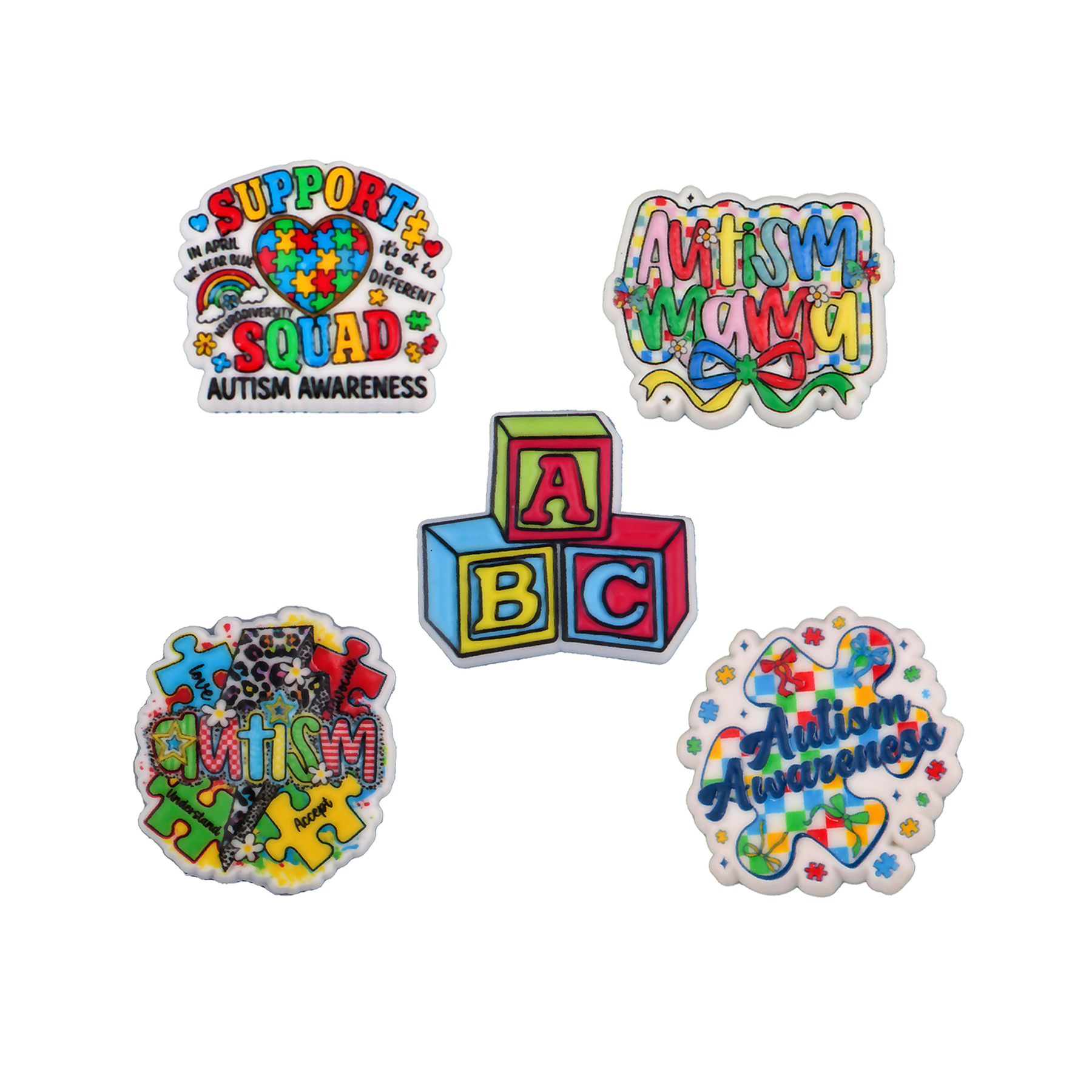 Autism Shoe Accessories  Cute  - Women'S Accessories Crocs บทวิจารณ์และราคา