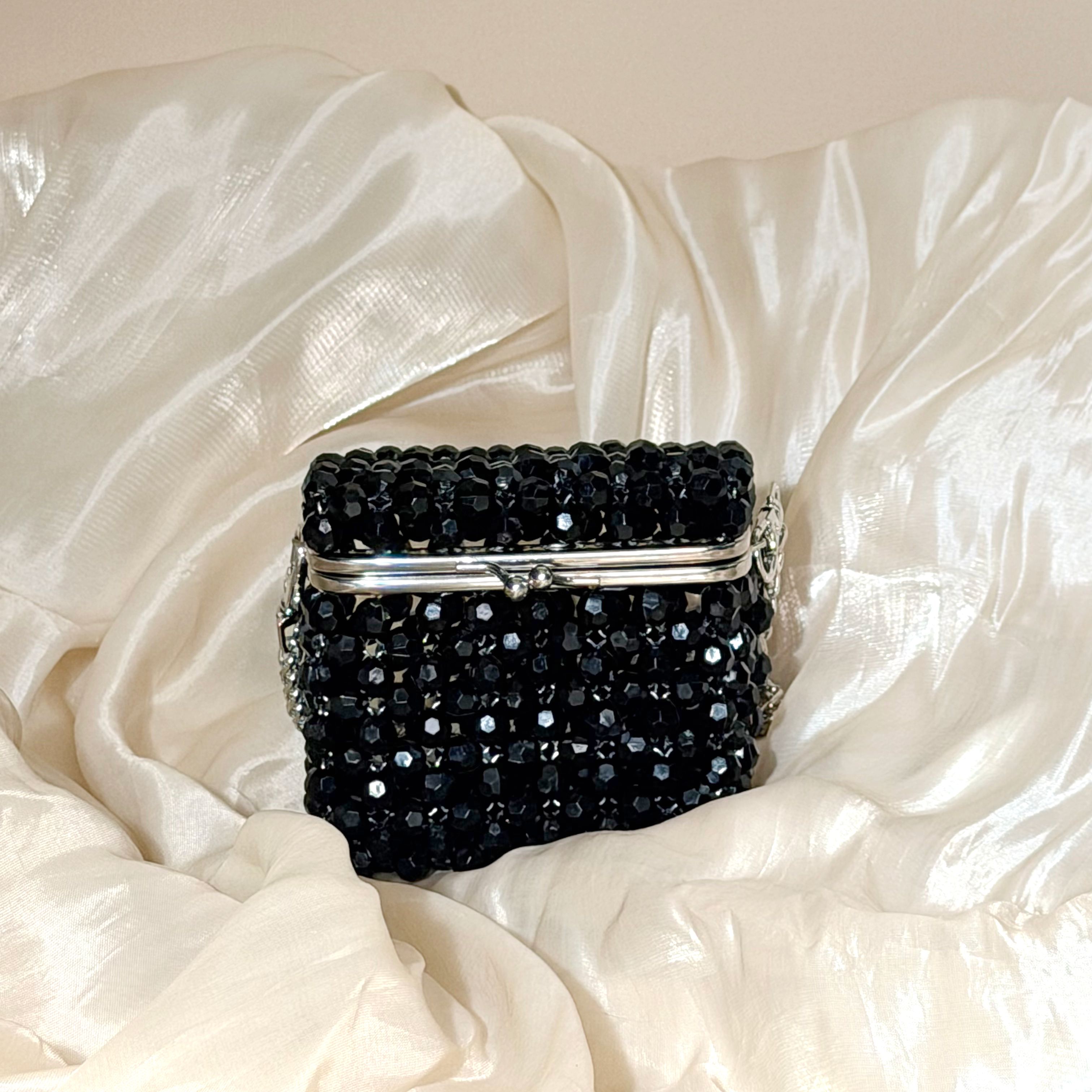 Vintage Black Beaded Clutch Ba - Women'S Accessories Purse บทวิจารณ์และราคา