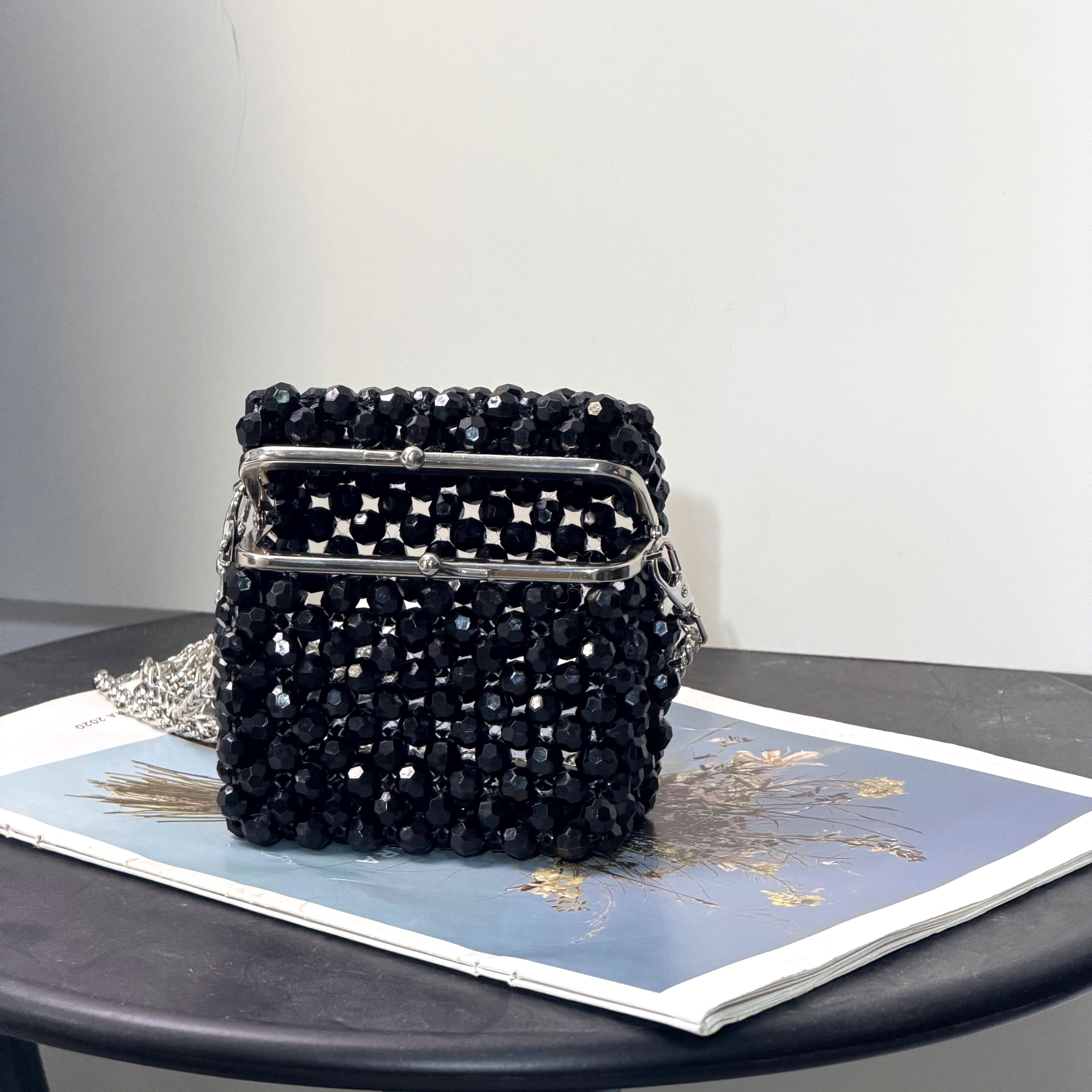 Vintage Black Beaded Clutch Ba - Women'S Accessories Purse บทวิจารณ์และราคา