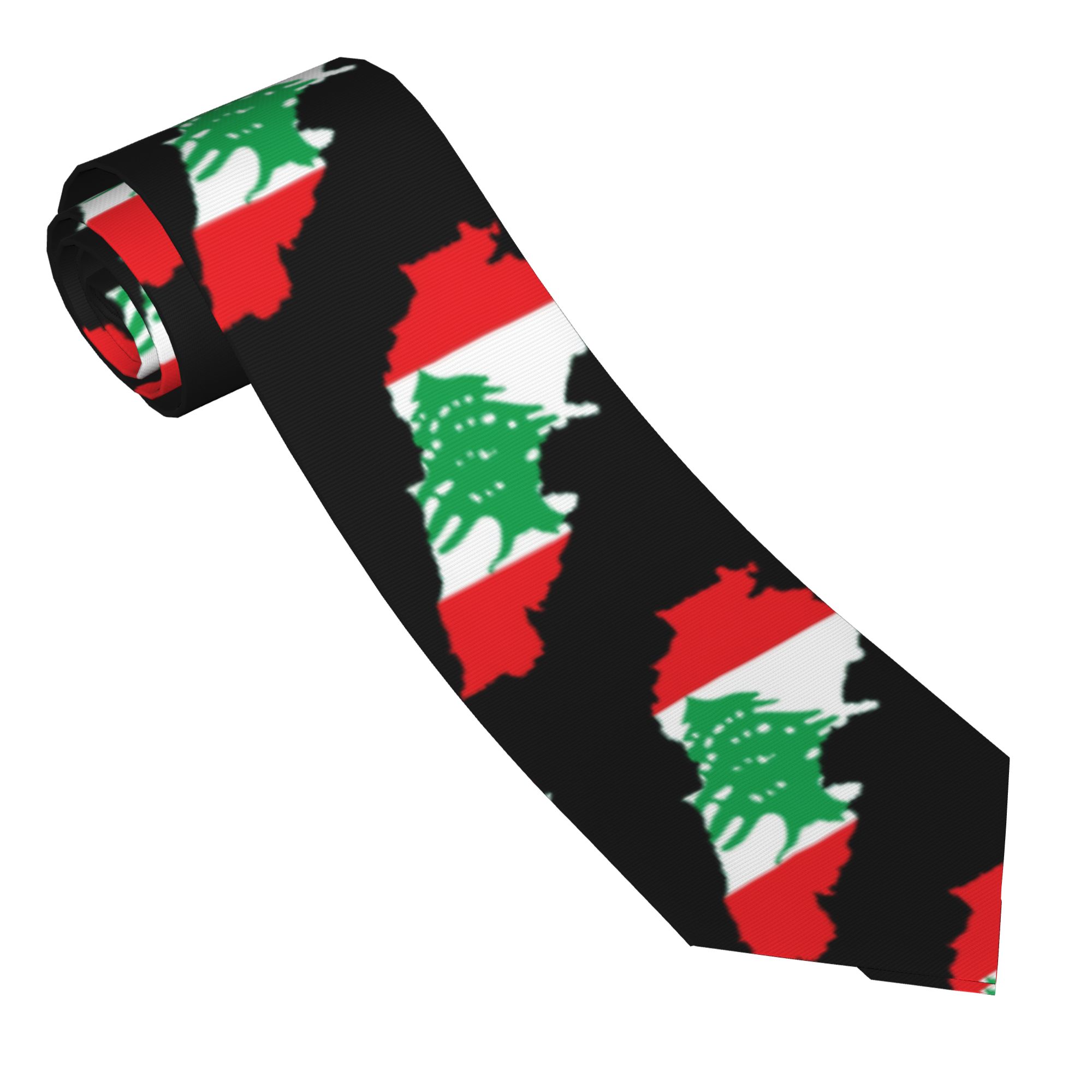 Lebanon Flag Map  Tie  Custom  - Women Accessories Lebanon บทวิจารณ์และราคา