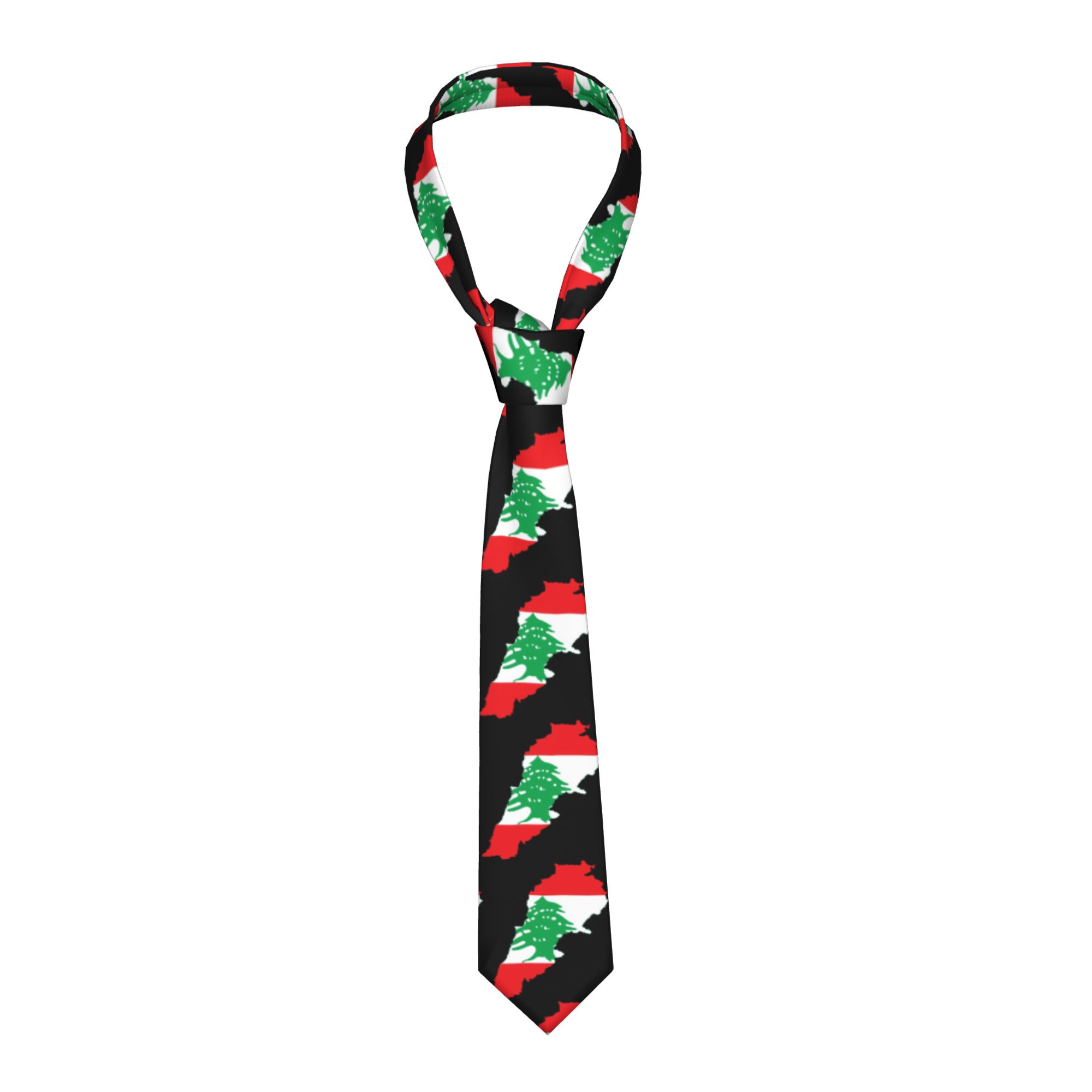 Lebanon Flag Map  Tie  Custom  - Women Accessories Lebanon บทวิจารณ์และราคา