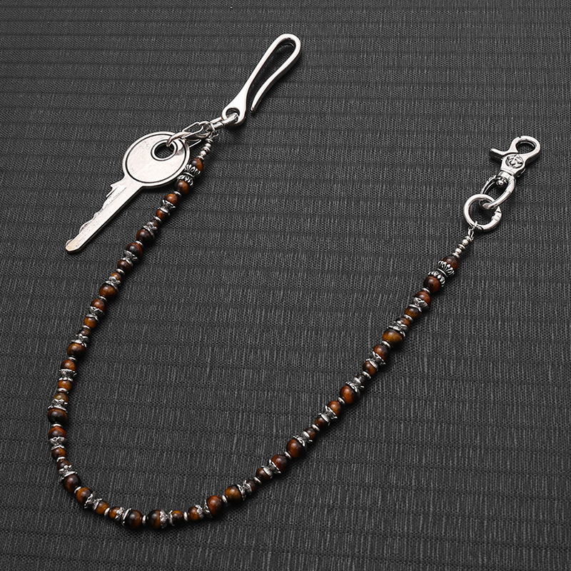 Hip Hop Punk Tiger Eye Beaded  - Women Accessories Pk บทวิจารณ์และราคา