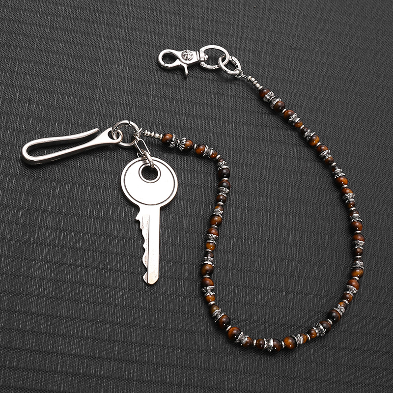 Hip Hop Punk Tiger Eye Beaded  - Women Accessories Pk บทวิจารณ์และราคา