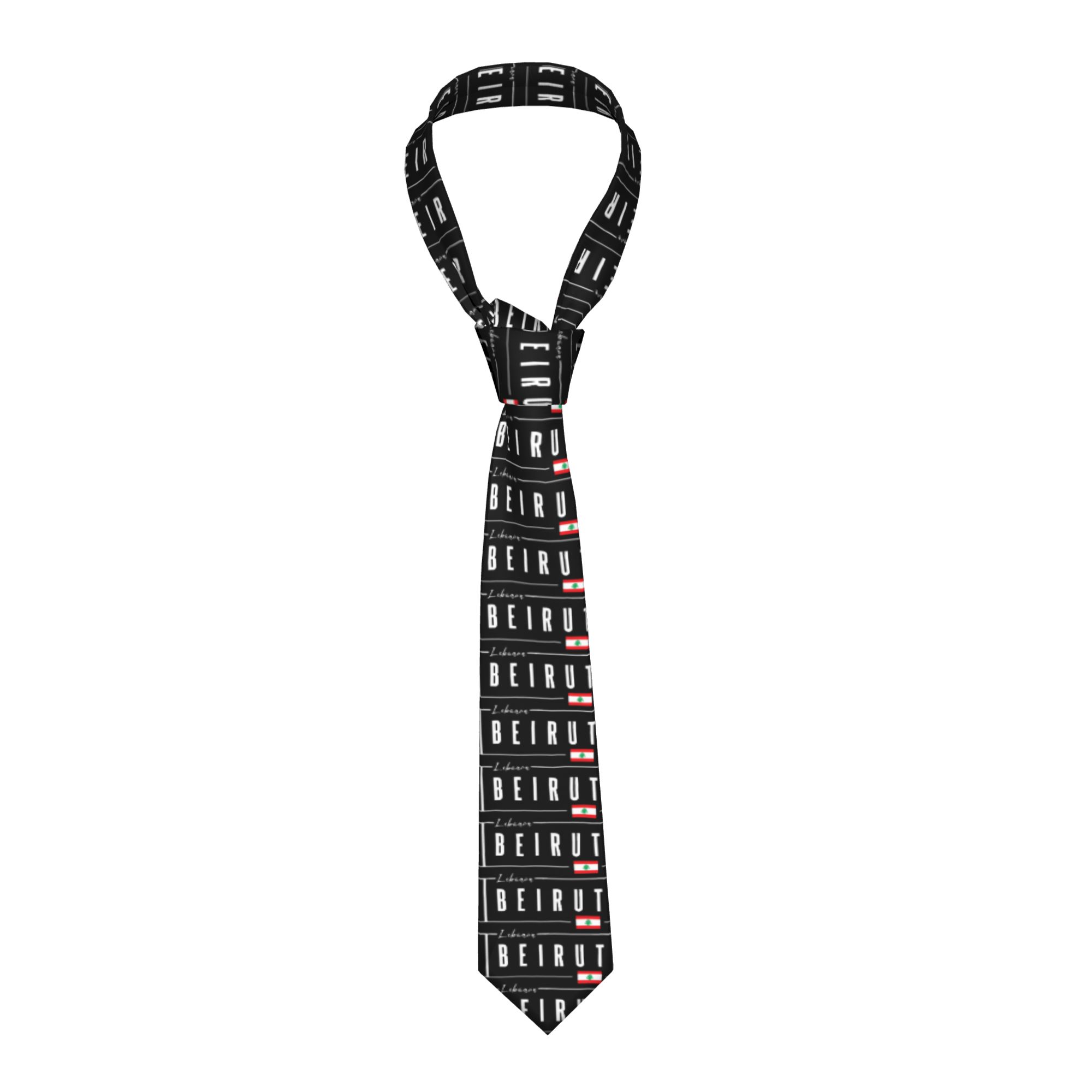 Beirut Lebanon Flag Tie  Cospl - Women Accessories Lebanon บทวิจารณ์และราคา