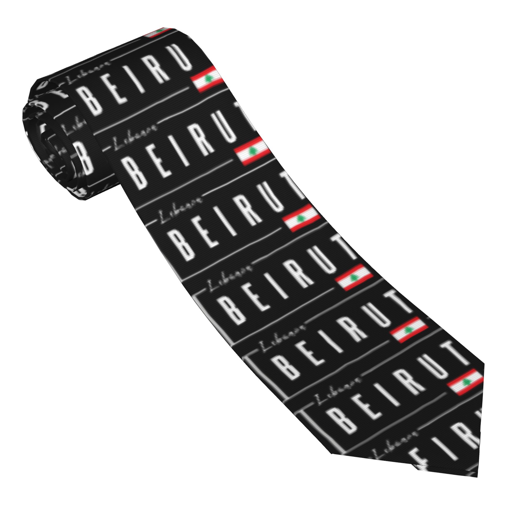 Beirut Lebanon Flag Tie  Cospl - Women Accessories Lebanon บทวิจารณ์และราคา