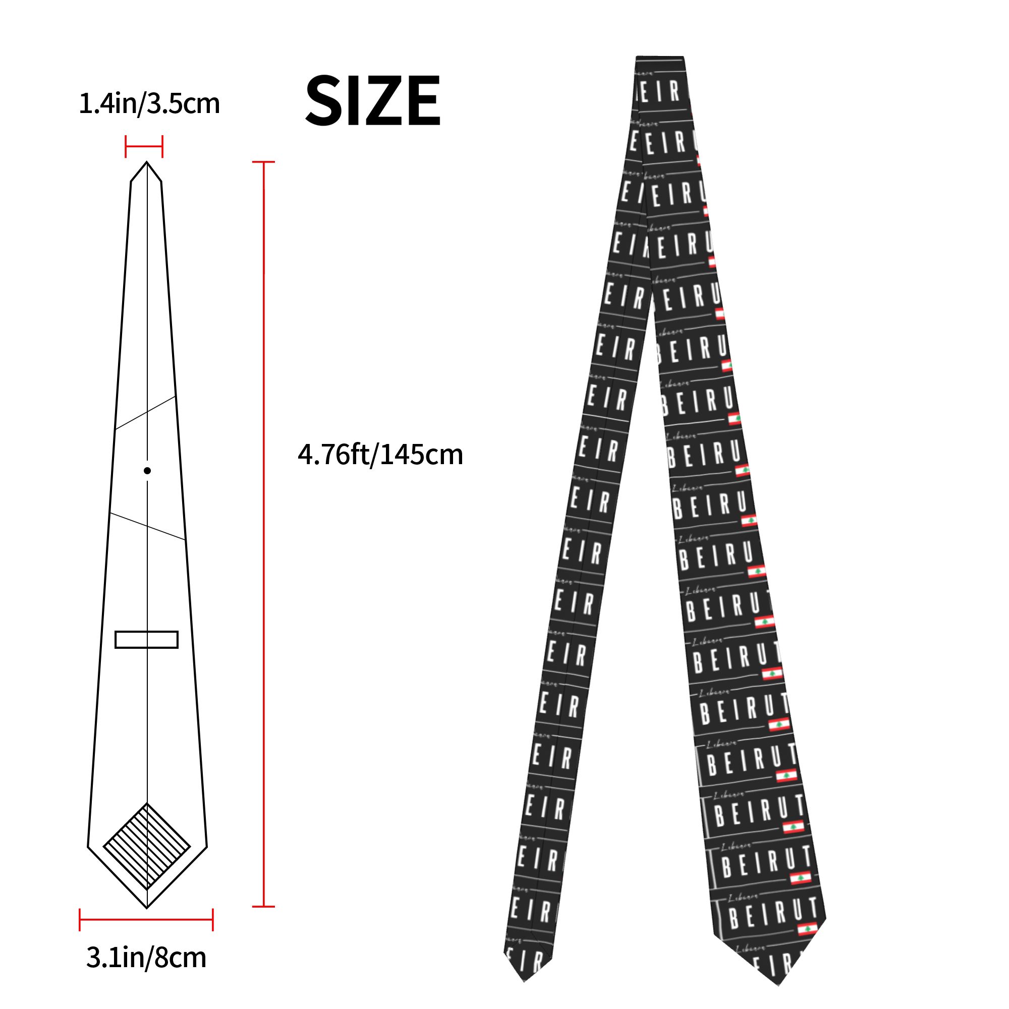 Beirut Lebanon Flag Tie  Cospl - Women Accessories Lebanon บทวิจารณ์และราคา