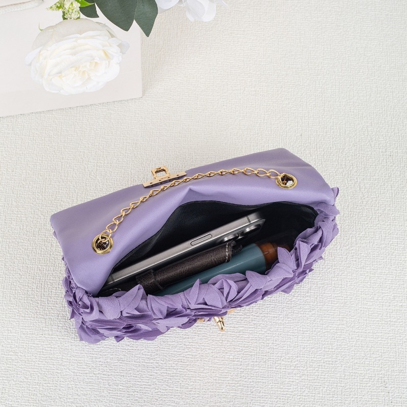 3D Rose Floral Satin Evening B - Women'S Accessories Purse บทวิจารณ์และราคา