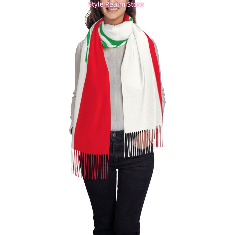 Flag Of Lebanon Print Polyeste - Women Accessories Lebanon บทวิจารณ์และราคา