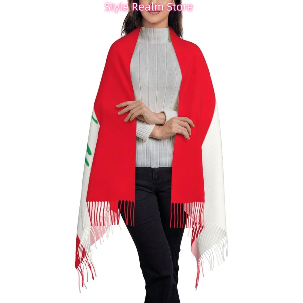 Flag Of Lebanon Print Polyeste - Women Accessories Lebanon บทวิจารณ์และราคา