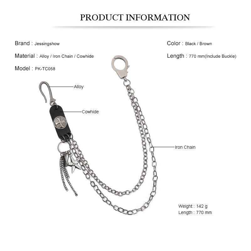 Punk Steet Cowhide Keychains C - Women Accessories Pk บทวิจารณ์และราคา