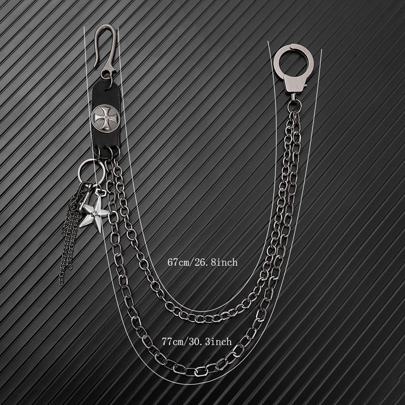 Punk Steet Cowhide Keychains C - Women Accessories Pk บทวิจารณ์และราคา