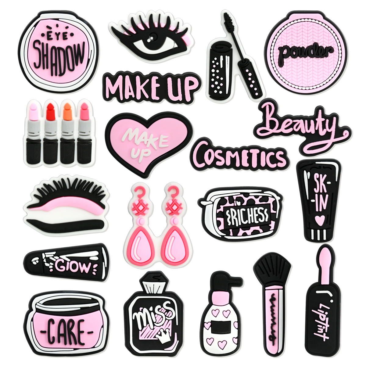 Pink Beauty Makeup Shoe Charms - Women'S Accessories Crocs บทวิจารณ์และราคา