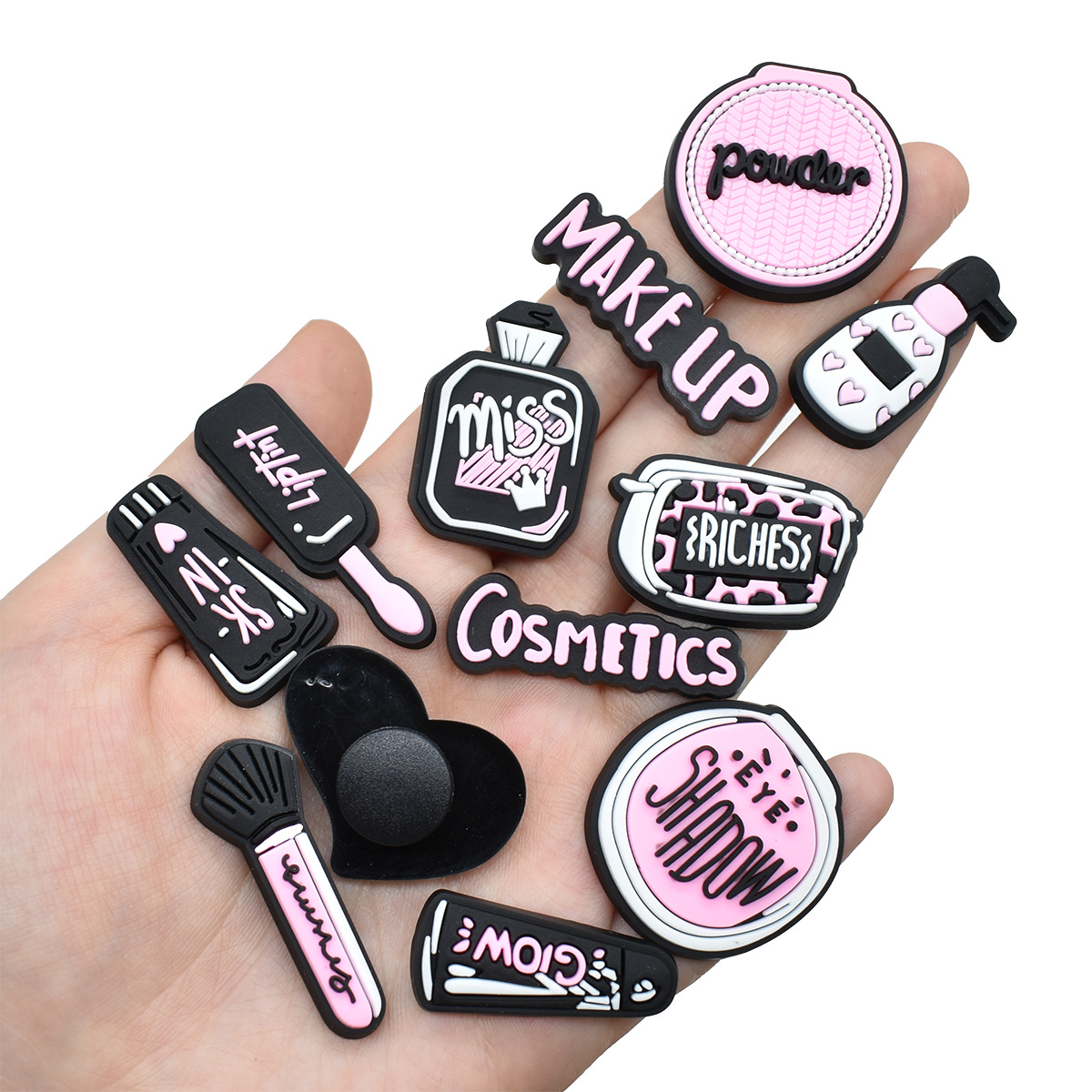 Pink Beauty Makeup Shoe Charms - Women'S Accessories Crocs บทวิจารณ์และราคา