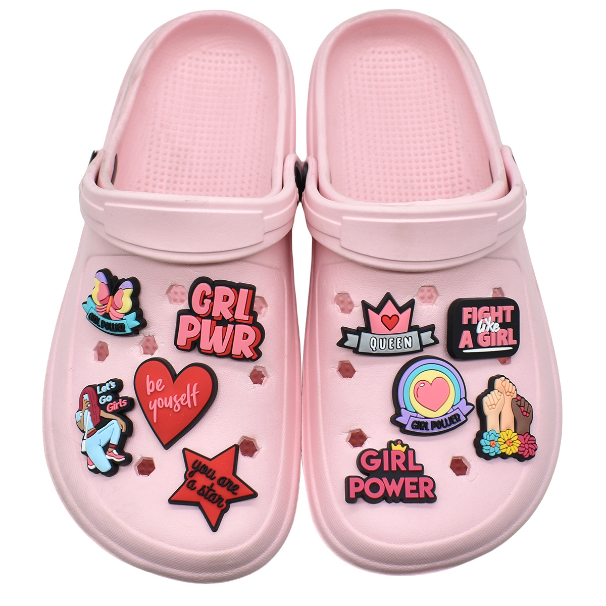 Cute Pink Power Shoe Charms De - Women'S Accessories Crocs บทวิจารณ์และราคา