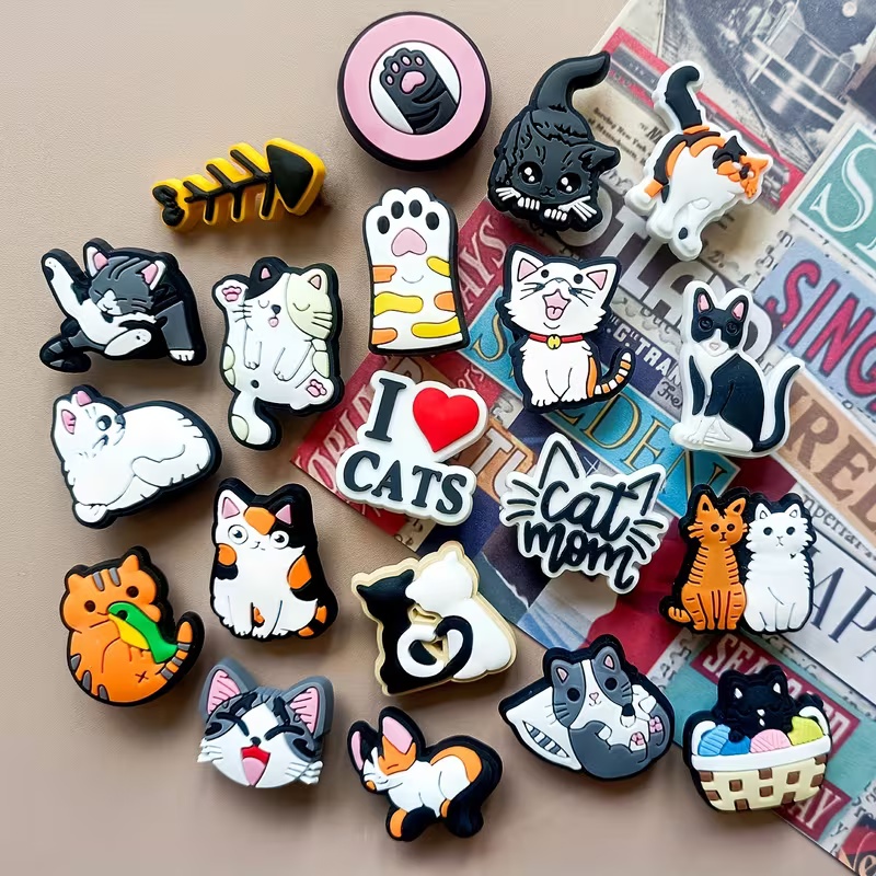 23Pcs Cute Cat Shoe Charms, Cr - Women'S Accessories Crocs บทวิจารณ์และราคา