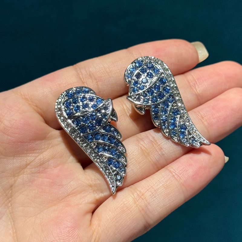 Vintage Angel Wing Blue Earrin - Women'S Accessories Trends 2026 บทวิจารณ์และราคา