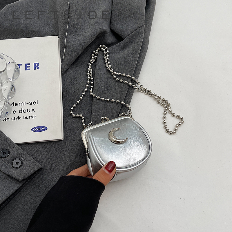 Silver Mini Cute Crossbody Bag - Women'S Accessories Purse บทวิจารณ์และราคา